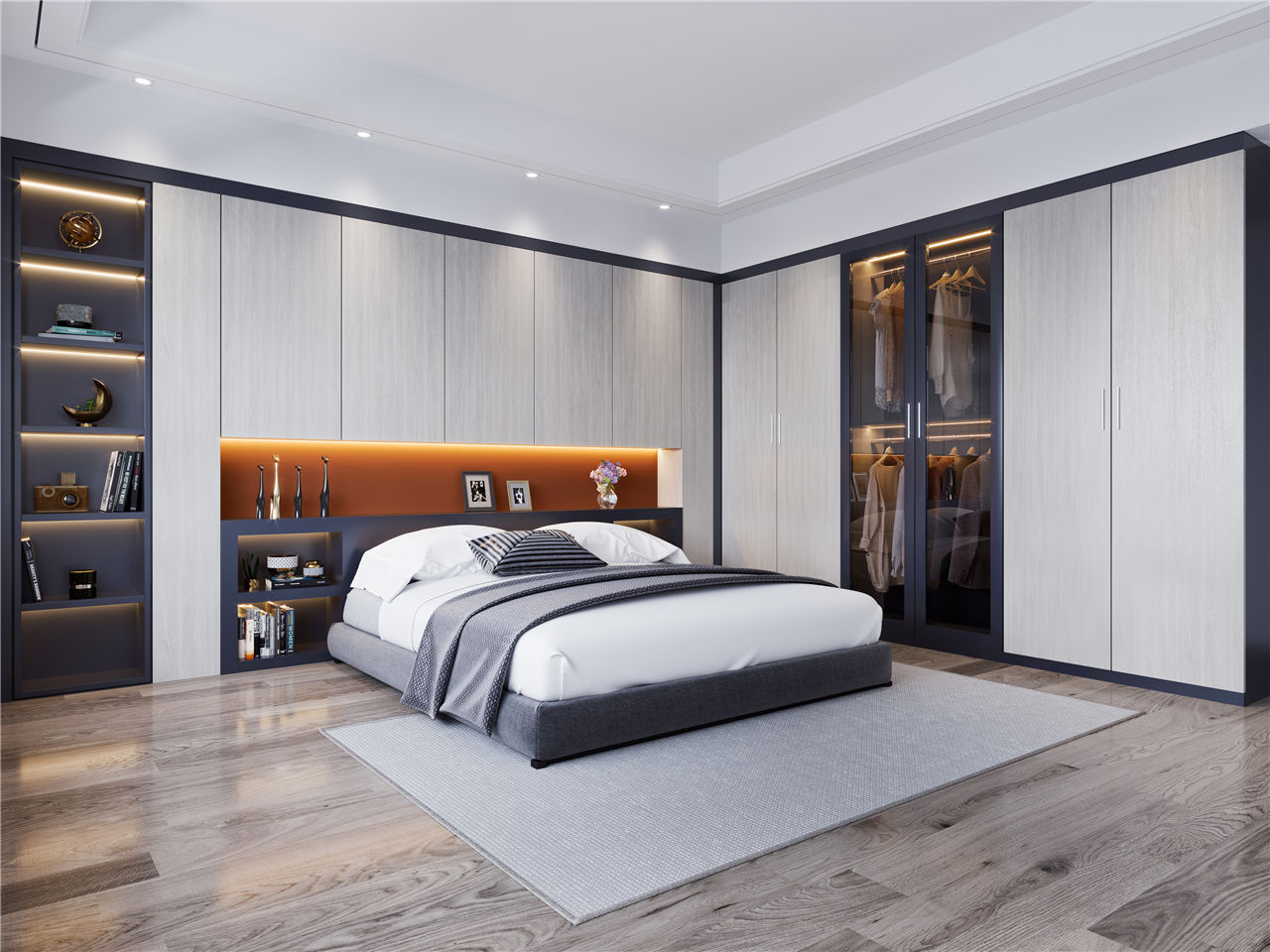 清風胡桃生態(tài)板-板材全屋定制案例