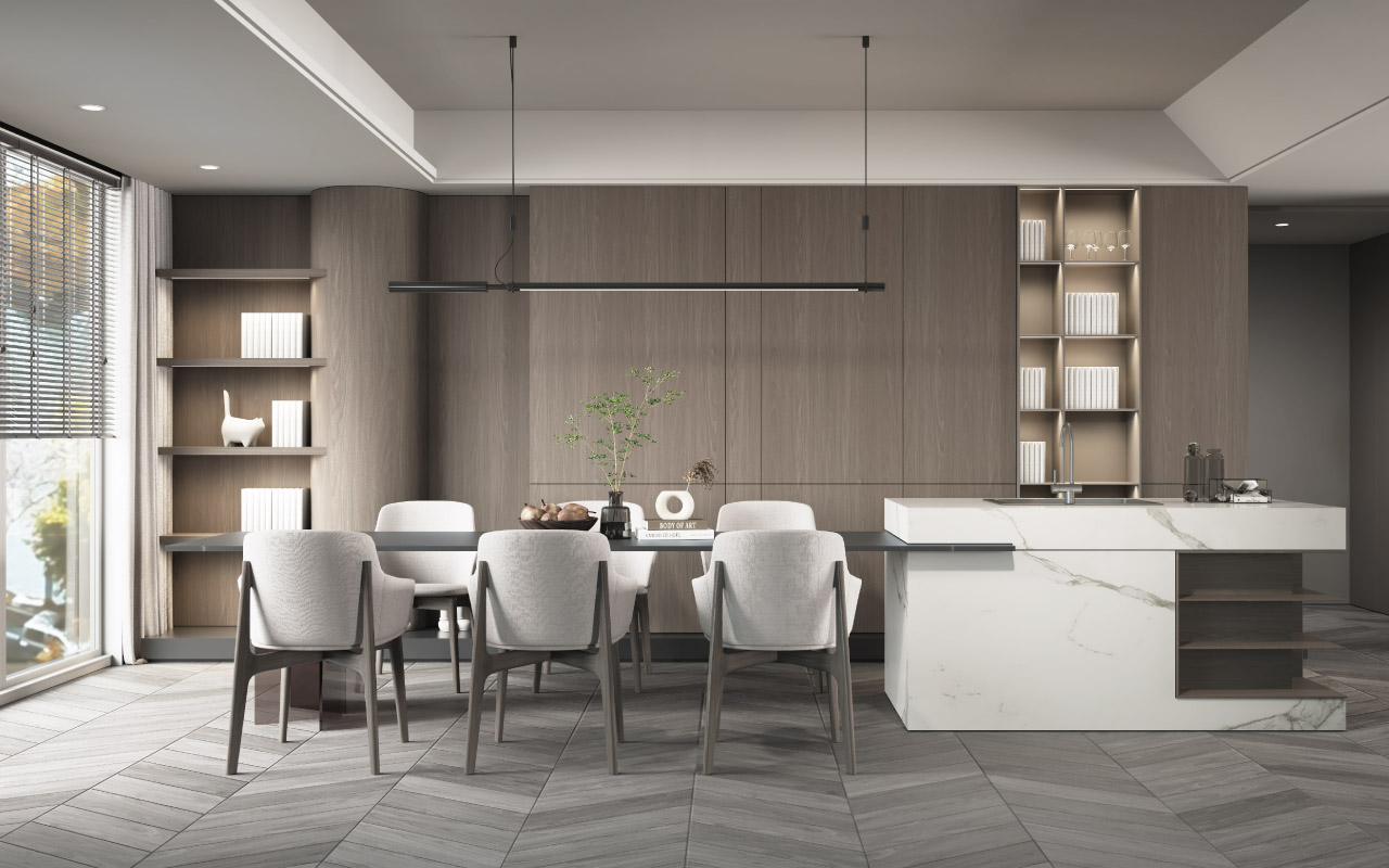 峽谷胡桃生態(tài)板-板材全屋定制案例